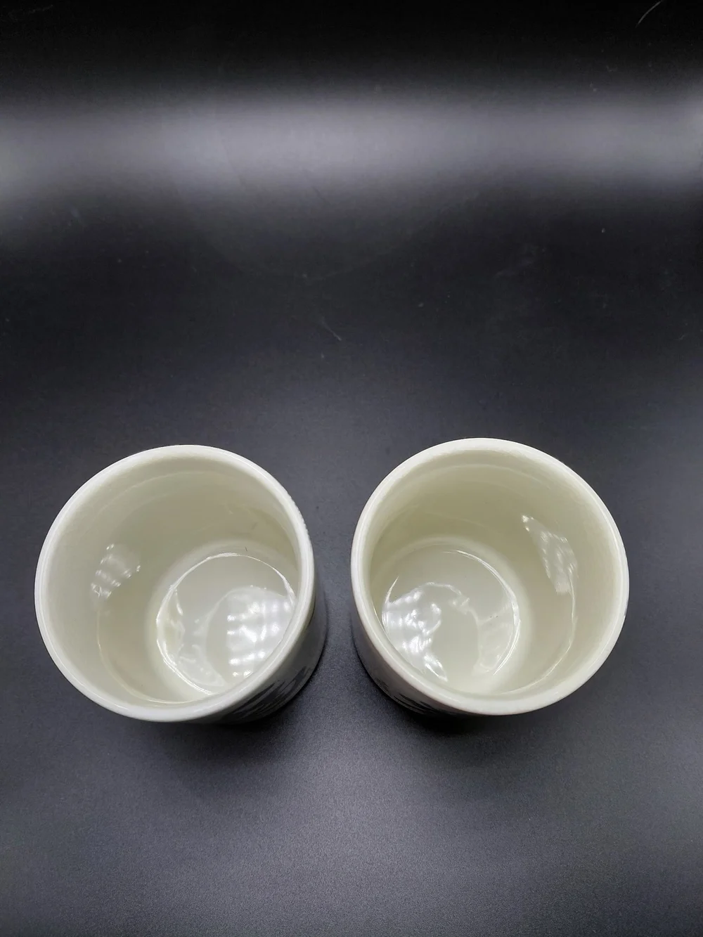 Japanese Ceramic Fortune & Love Tea Cups 2pc Set